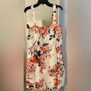 Jessica Howard Coral and Black Floral Dress